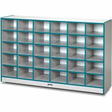 Cubbie Storage Unit, 30 Bin, No Trays, 29-1/2"x48"x15", TL Edge