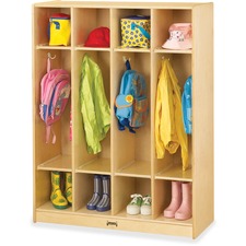 Coat Locker, 4 Section, 50-1/2"x39"x15", Baltic