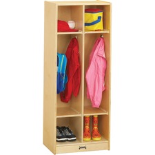 Coat Locker, 2 Section, 50-1/2"x20"x15", Baltic