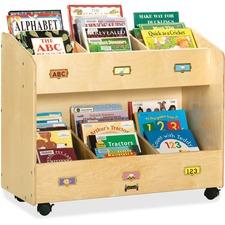 Mobile Book Organizer, 6 Section, 29.5"x36"x16", Baltic