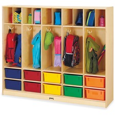Locker Organizer, w/10 Color Tubs, Large, 50.5"x60"x15", Baltic