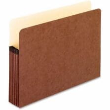 File Pockets, 5-1/4" Expansion, Letter, Red