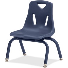 Plastic Stacking Chairs, 10" H, Navy
