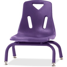 Stacking Chairs, w/Powder-Coat, 8" Seat, 17.5"x15.5"x16.5", PE