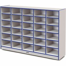 Mobile 30 Tub Storage, No Bins, 42"x60"x15", Blue