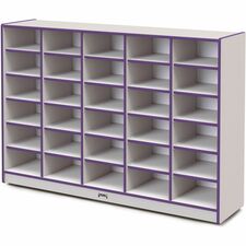 Mobile 30 Tub Storage, No Bins, 42"x60"x15", Purple