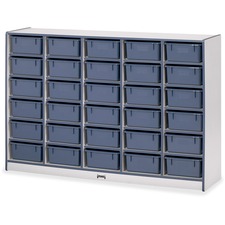 Mobile 30 Tub Storage, w/Bins, 42"x60"x15", Navy