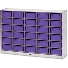 Mobile 30 Tub Storage, w/Bins, 42"x60"x15", Purple