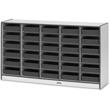Paper Tray Storage, 30 Bins, 35.5"x60"x15", BK Edge/Trays