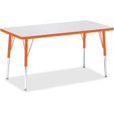 Activity Table, Rect., A-height 24"-31", 24"x48", GY/OE Edge