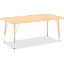 Activity Table, Rectangle, 24"-31"x24"x48", Maple