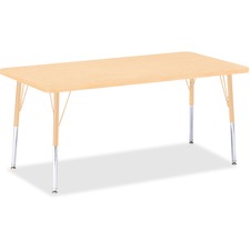Activity Table, Rectangle, 24"-31"x30"x60", Maple