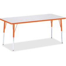 Activity Table, Rect., A-height 24"-31", 30"x72", GY/OE Edge