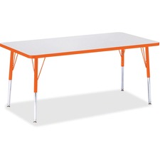 Activity Table, Rect., A-height 24"-31", 30"x60", GY/OE Edge