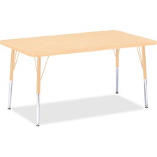 Activity Table, Rectangle, 24"-31"x30"x48", Maple