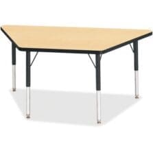 Activity Table, Trapezoid, 15"-24"x24"x48", Maple/Black