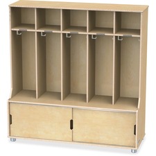 TrueModern 5-Space Locker, 48-1/2"x17-1/2"x50", Baltic