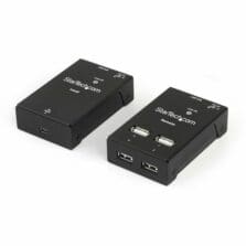 4 x USB - 131 ft Extended Range - Steel - Black