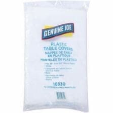 Table Covers, Round, Plastic, 84" D, 6/PK, 4PK/CT, WE