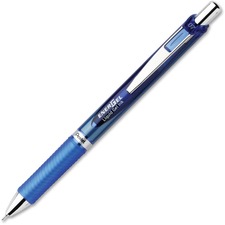 Gel Pen, Retractable, Metal Tip, 0.7mm, 1 DZ, Blue Barrel/Ink