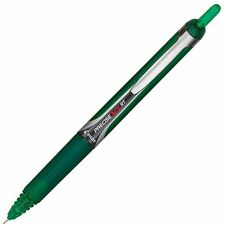 Rollerball Pen, Retract, .5mm, Ext Fine Pt, 1 DZ, GN Barrel/Ink