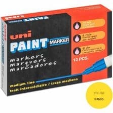 Marker, Oil-Based, Medium Point, Yellow Ink