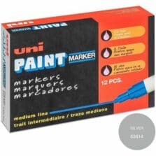 Marker, Oil-Based, Medium Point, Metallic Silver