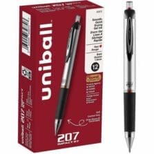 Pens, Gel, 207 Impact RT, 1.0mm, RD Ink, SR/BK Barrel