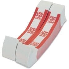 Currency Strap, 500 Dollars, 1000/PK, Red