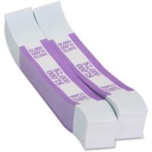 Currency Strap, 2000 Dollars, 1000/PK, Violet