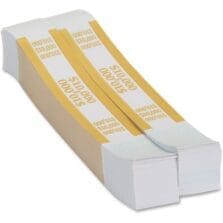Currency Strap, 10000 Dollars, 1000/PK, Yellow/Kraft