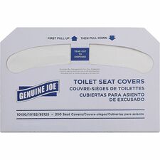 Toilet Seat Cover, 1/2 Fold, 250/PK, 20PK/CT, White