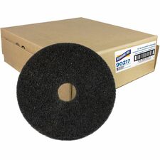 Floor Pads, f/Heavy-duty Stripping, 17", 5/CT, Black