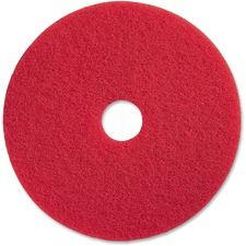 Floor Pads, f/Spray Buffing, 20", 5/CT, Red