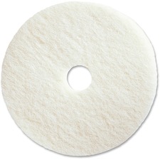 Floor Pads, f/Polishing, 17", 5/CT, White
