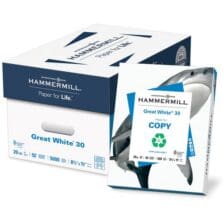 Copy Paper, Recycled, 20 lb, 75GSM, 8-1/2"X11", 500/RM, 400/PL, WE