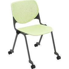 Chair, No Arms, w/Casters, 21-1/2"x21-1/4"x31", SR Frame/LMGN