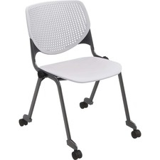 Chair, No Arms, w/Casters, 21-1/2"x21-1/4"x31", SR Frame/LGY