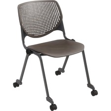 Chair, No Arms, w/Casters, 21-1/2"x21-1/4"x31", SR Frame/BN