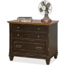 Lateral File, 2 Drawers, Letter/Legal, 36"x21"x31", Vintage BK
