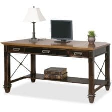 Desk, Writing, Drawers/Outlets/Grommets, 60"x28"x31", Vintage BK