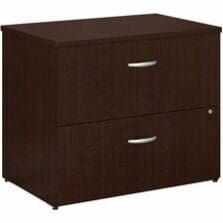 Lateral File, 2 Drawers, 36"x23.35"x30", Mocha Cherry