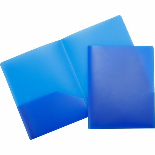 Poly Portfolio, 2 Pocket, LTR, .3mil, Blue