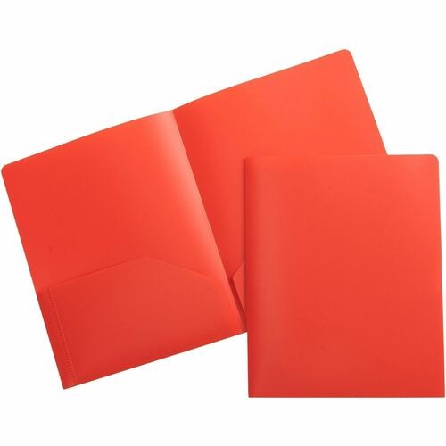 Poly Portfolio, 2 Pocket, LTR, .3mil, Red