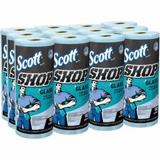 Glass Towels, Scott, 90 Shts/RL, 12RL/CT, Blue