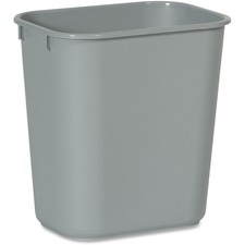 Waste Bin, Plastic, 13 Qrt, 11-3/8"x8-1/4"x12-1/8", GY