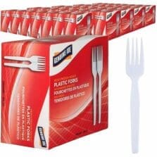 Forks, Plastic, Heavyweight, 100/BX, 40BX/CT, White