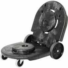 Dolly, Brute Tandem, 40 Gal. Cap, 20-13/16"x45-5/16"x8-3/4", BK