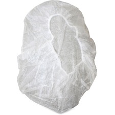 Cap, Bouffant, Nonwoven, Nylon, Large, 21", 100/PK, White