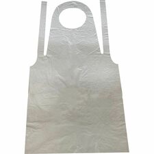 Disposable Apron, Poly, One Size Fits Most, 32"x50", 100/PK, WE